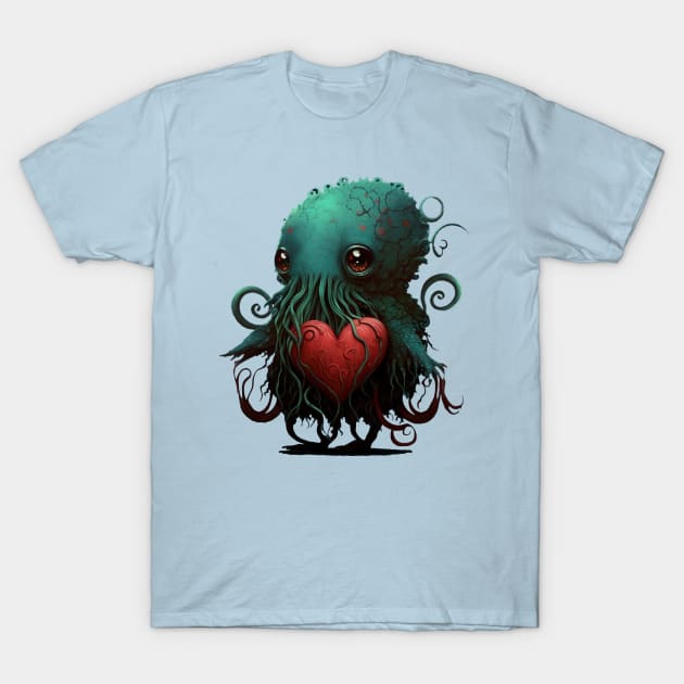 Cthulhu Tentacle Love T-Shirt by Vaelerys